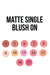 Matte Single Blush On Powder